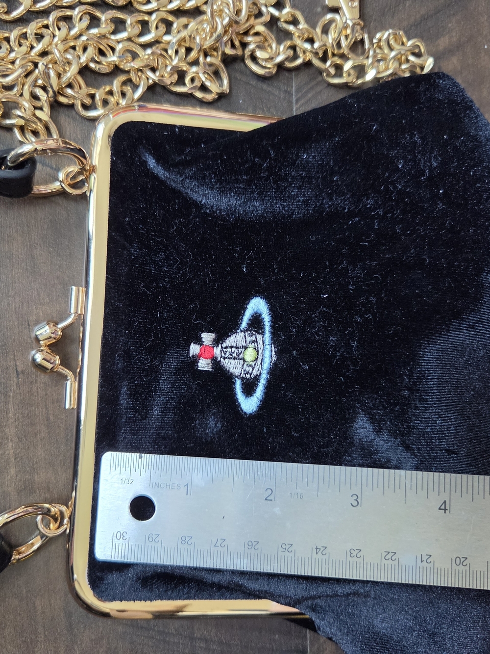 Vivienne Westwood Black Velvet Top-Handle Evening Bag - Picture 6 of 6